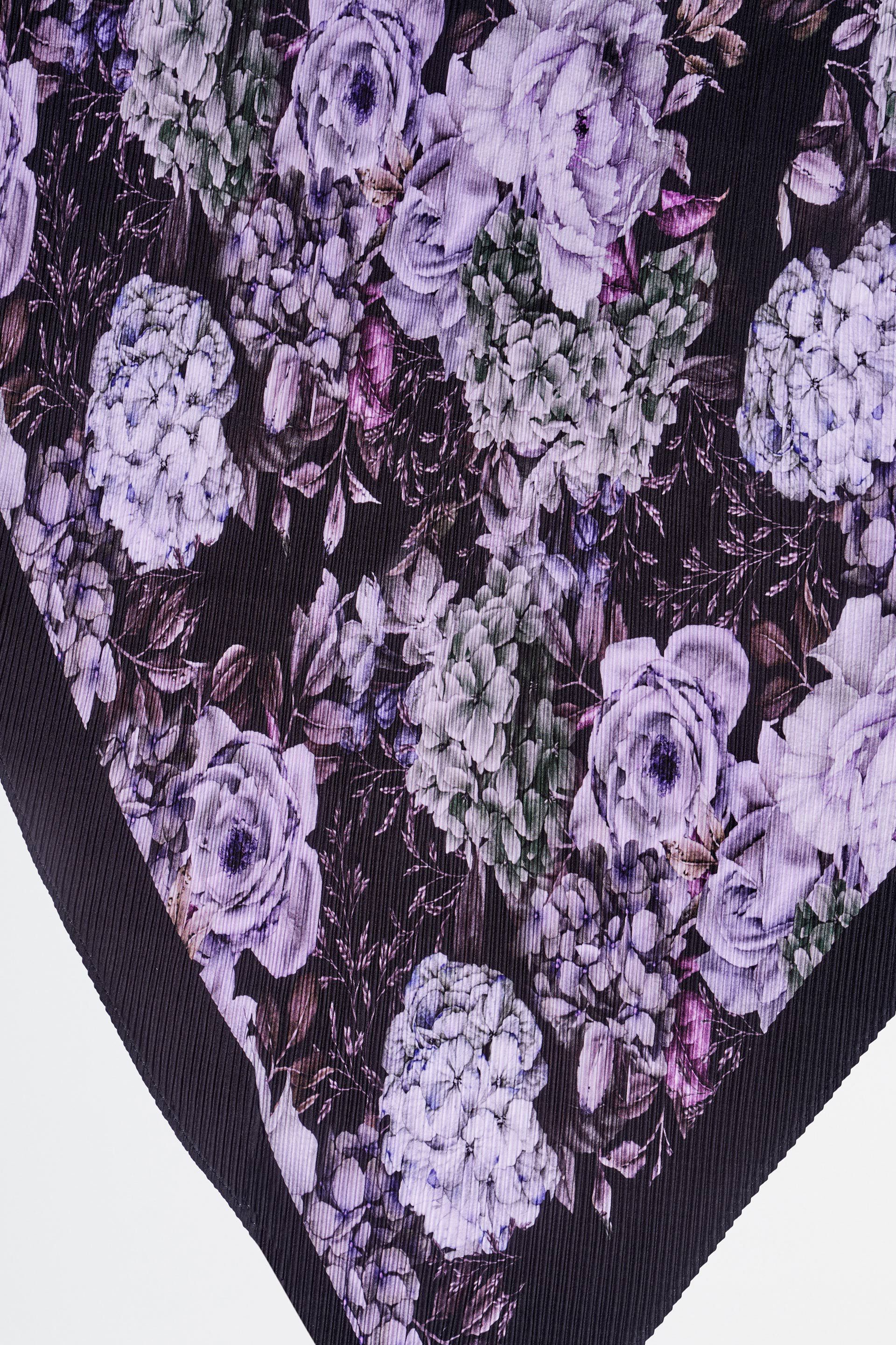 Black Print Scarf, , image 2